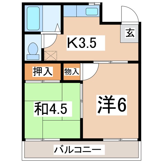 郡山駅 徒歩32分 2階の物件間取画像
