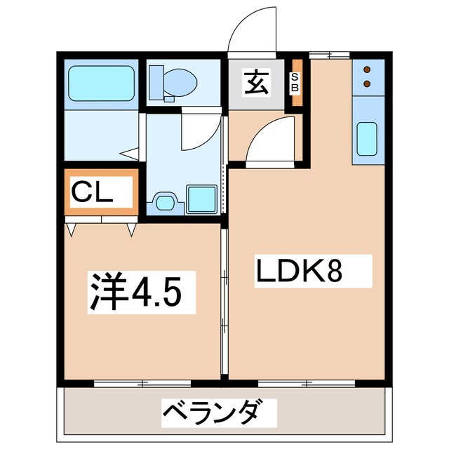 郡山駅 徒歩23分 2-2階の物件間取画像