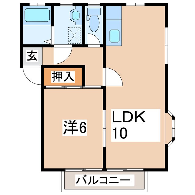 郡山駅 バス14分  開成山プール下車：停歩3分 1階の物件間取画像