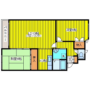 メゾンドフルールの物件間取画像