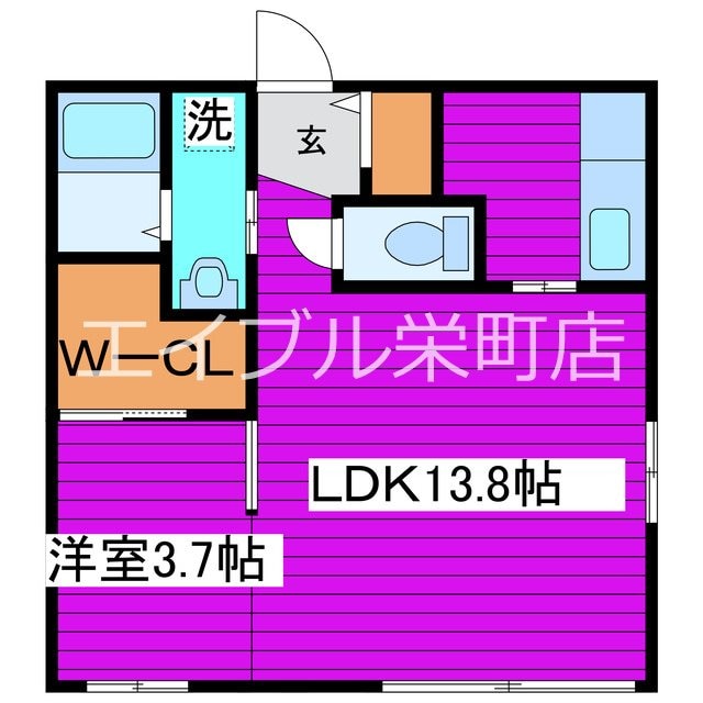 栄町駅 徒歩8分 2階の物件間取画像