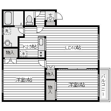 元町駅 徒歩40分 2階の物件間取画像