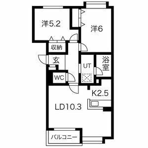 拓北駅 徒歩12分 3階の物件間取画像