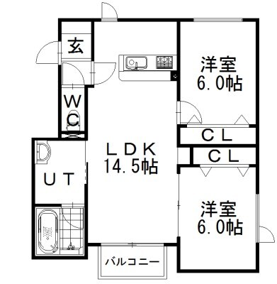 屯田９条９丁目 徒歩3分 1階の物件間取画像