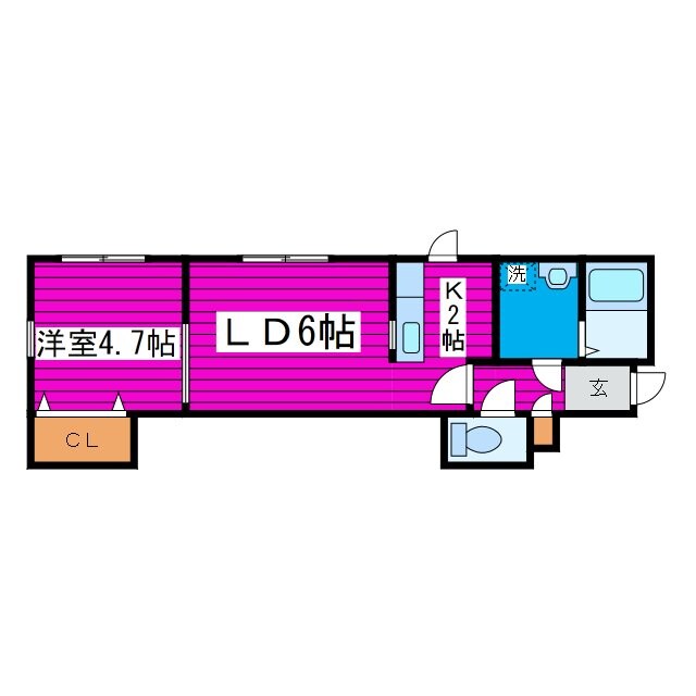 栄町駅 徒歩12分 3階の物件間取画像