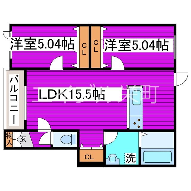 元町駅 徒歩19分 2階の物件間取画像