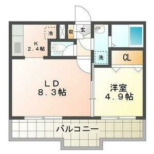 新琴似駅 徒歩17分 4階の物件間取画像