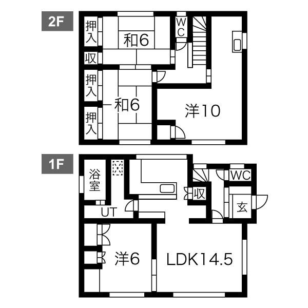 発寒南駅 徒歩55分 1-2階の物件間取画像