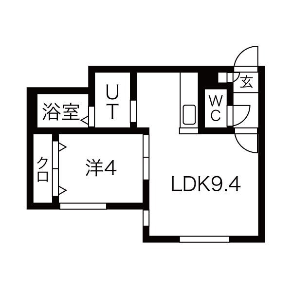 新琴似駅 徒歩8分 1階の物件間取画像