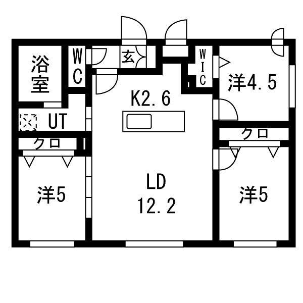 Lien北18の物件間取画像