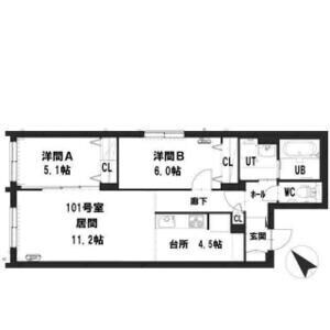 グランメールプレシャスの物件間取画像