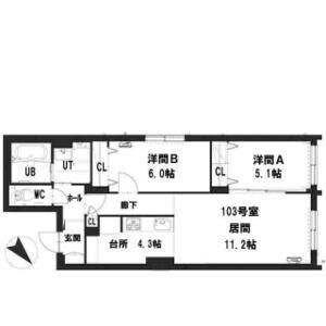 グランメールプレシャスの物件間取画像