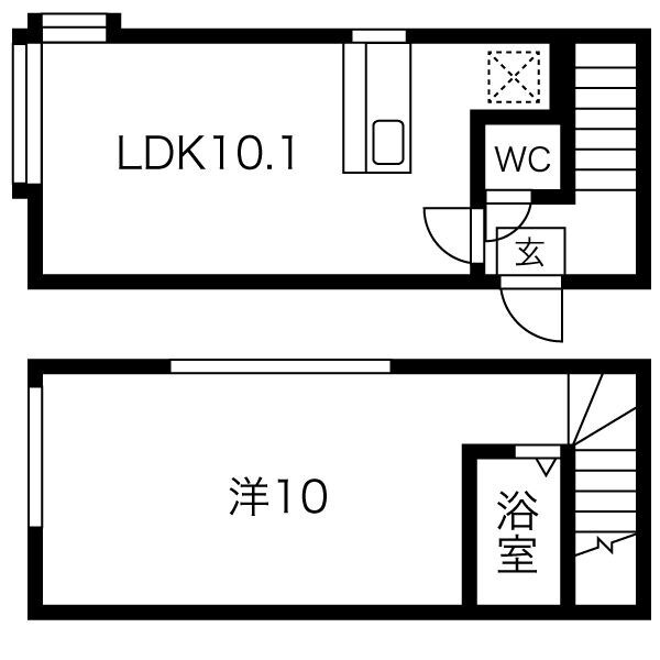 コーポJUN東9009の物件間取画像