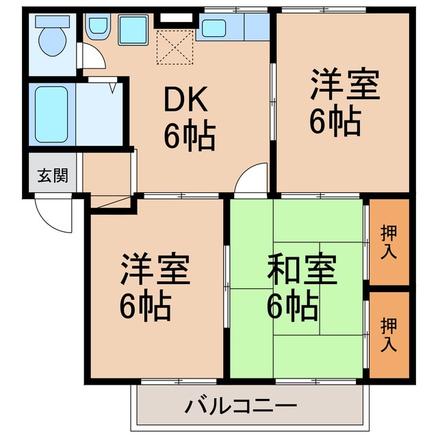 サンロード二重堀の物件間取画像