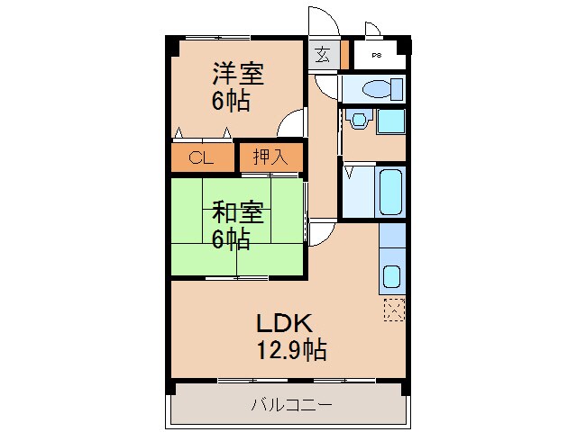 マ・メゾン小牧原　南館の物件間取画像