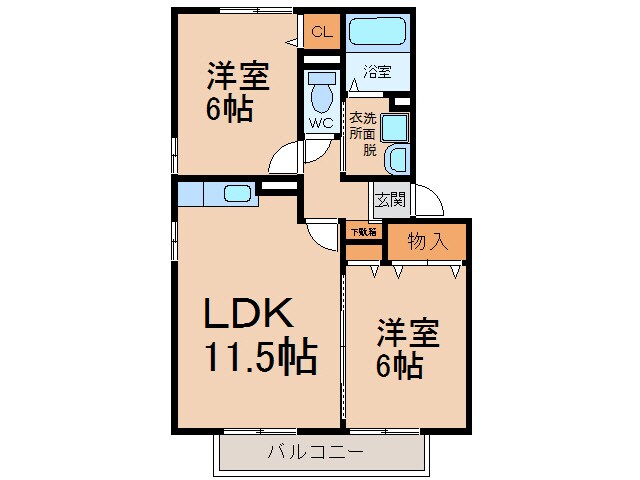 ハートピア　北棟　南棟の物件間取画像