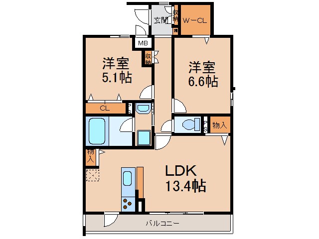 コンフォート結の物件間取画像