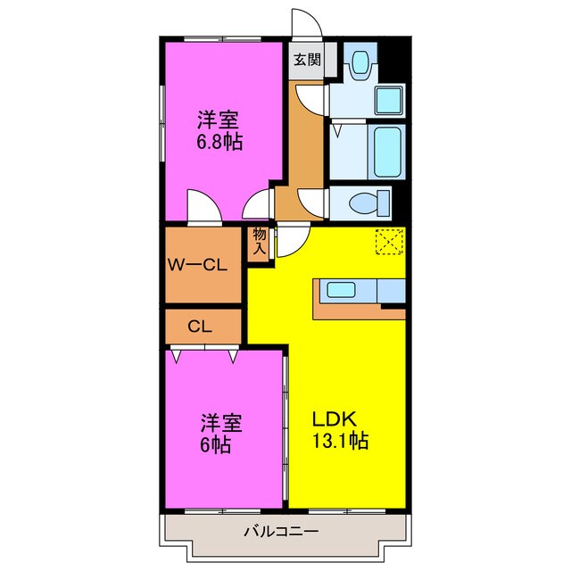 菊川駅 徒歩23分 3階の物件間取画像