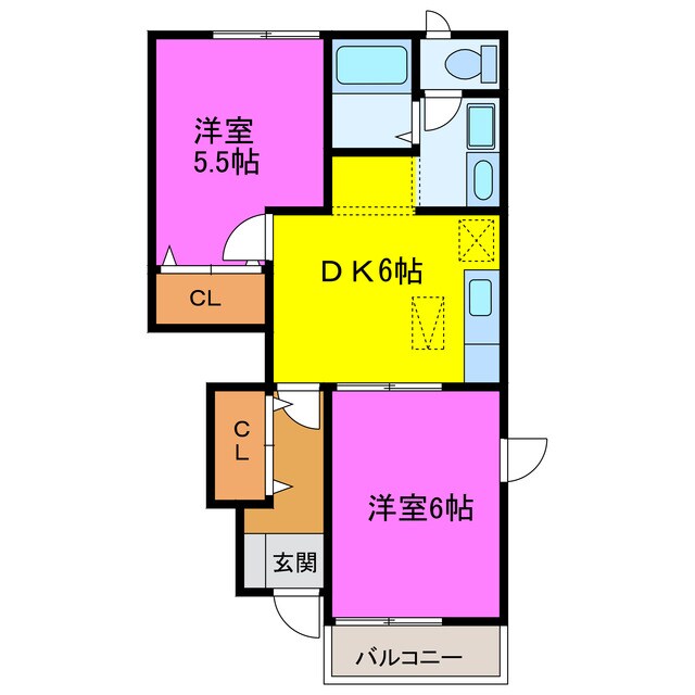 ウォーターフィールドＣの物件間取画像