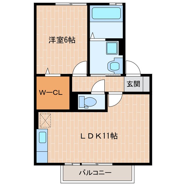 リビングタウン下俣Ｂの物件間取画像