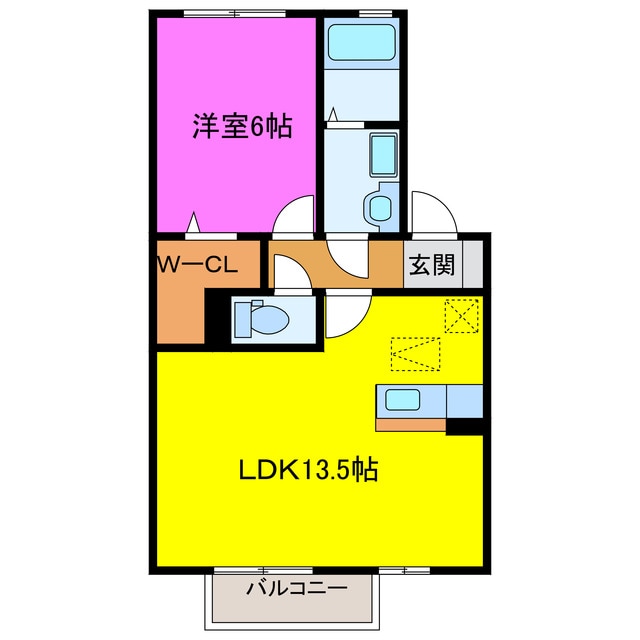 愛野駅 徒歩6分 1階の物件間取画像