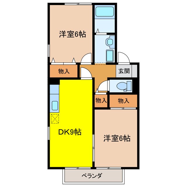 ブルーノＢの物件間取画像
