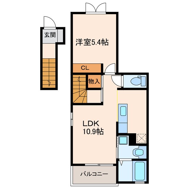 掛川駅 徒歩15分 2階の物件間取画像