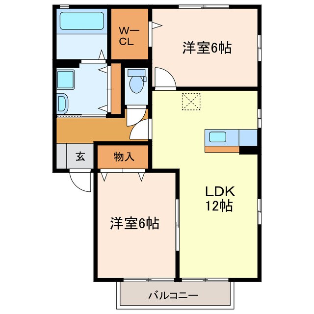 愛野駅 徒歩10分 2階の物件間取画像