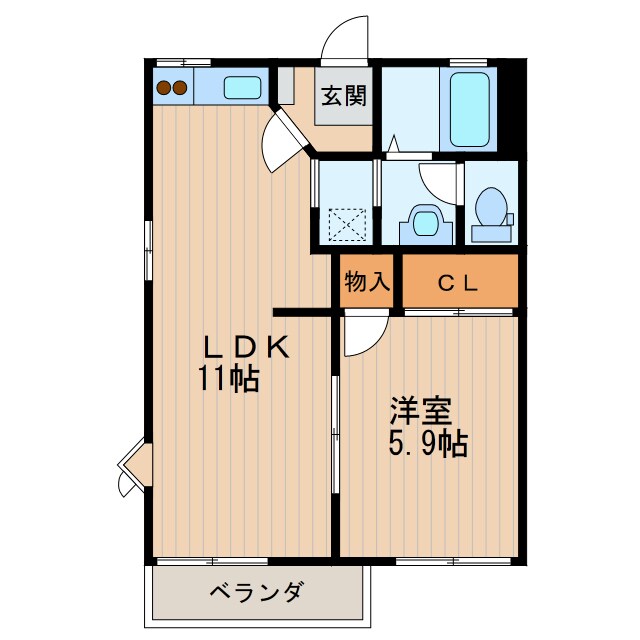 あおぞのＢの物件間取画像