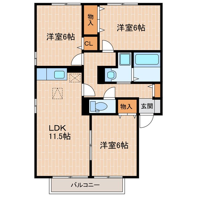 掛川市役所前駅 徒歩9分 2階の物件間取画像