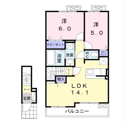 菊川駅 車移動10分  3.3km 2階の物件間取画像