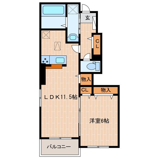 菊川駅 徒歩19分 1階の物件間取画像