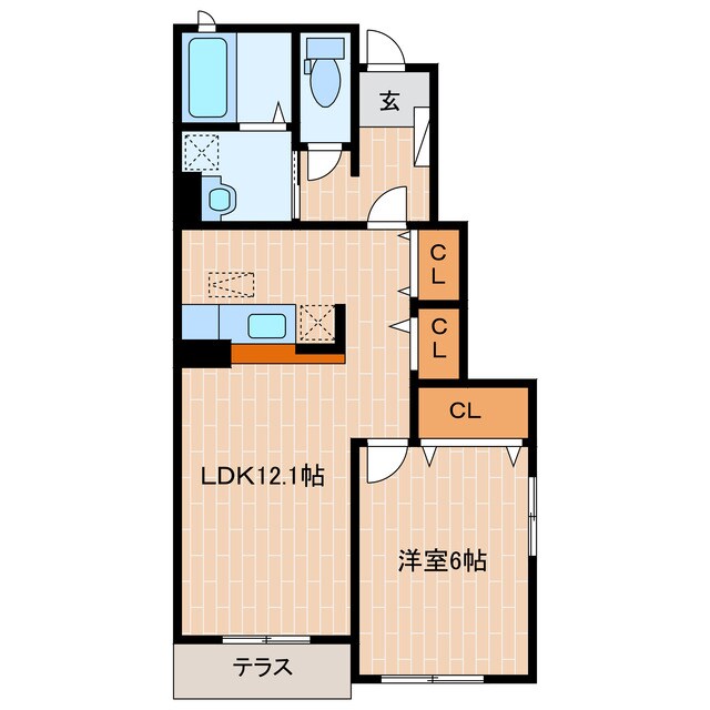 メゾン・ドゥ・アベェニールBの物件間取画像