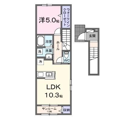 レジデンス・デルソーレの物件間取画像