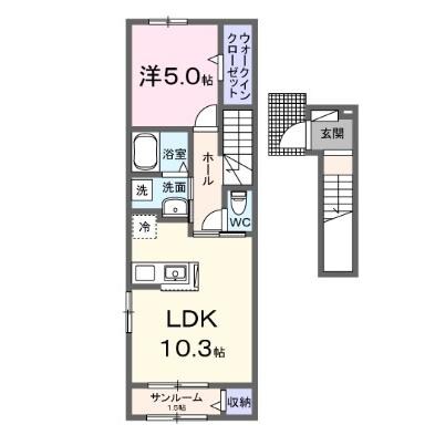 レジデンス・デルソーレの物件間取画像