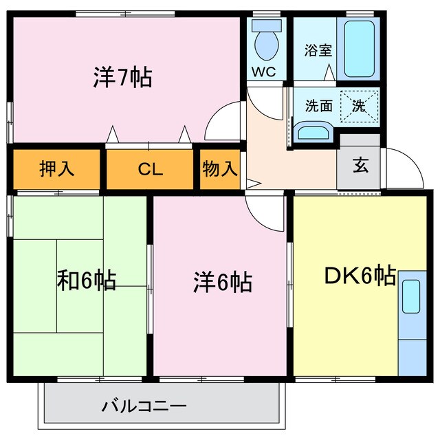 ハイカムール平田の物件間取画像