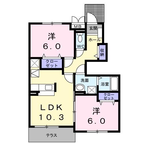 スイートベリーの物件間取画像