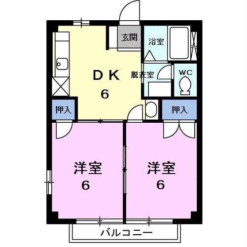 コーポ藤の物件間取画像