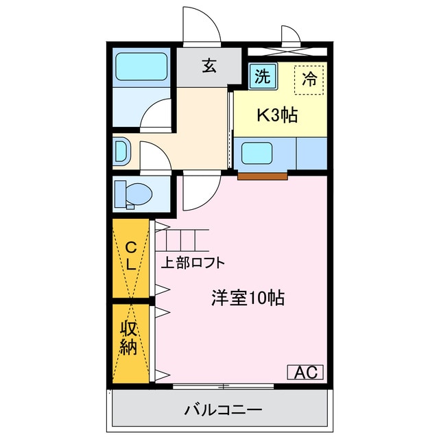 アゼリア浜田Ａ棟の物件間取画像