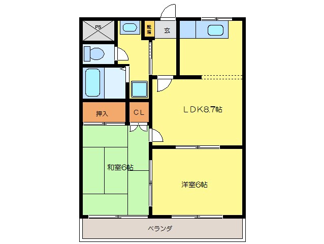 サニーパレスハネカの物件間取画像