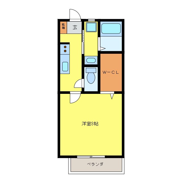 カーサフェリーチェの物件間取画像