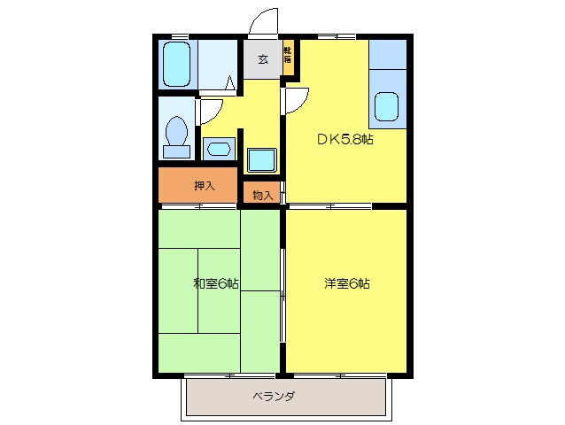 フラット立石（上野丸之内）の物件間取画像