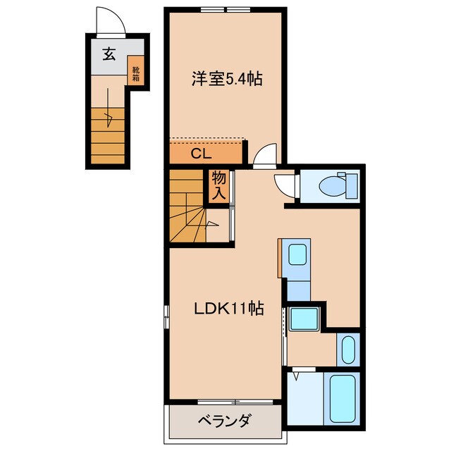 サニーハウスⅡ希央台2番館の物件間取画像