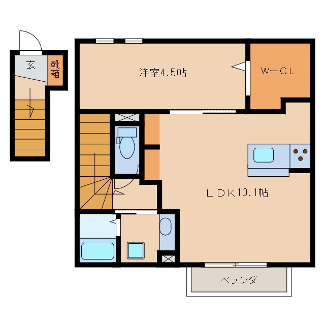 RESIDENCE蔵持の物件間取画像