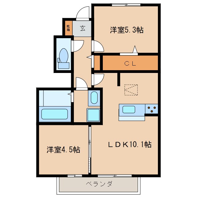 桔梗が丘駅 徒歩23分 1階の物件間取画像