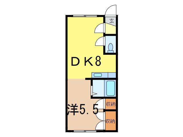 第5リバーハイツ藤の物件間取画像