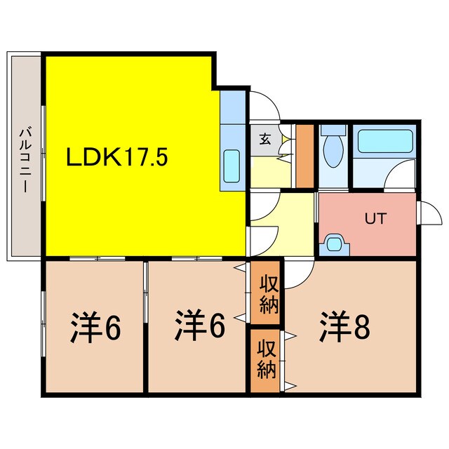 グランデ１の物件間取画像