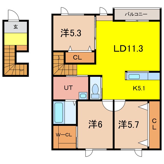 PLESANTⅢの物件間取画像