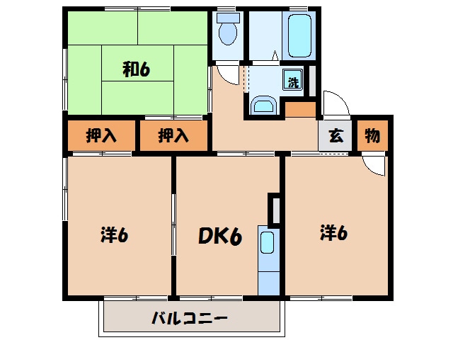 桜町前駅 徒歩5分 2階の物件間取画像