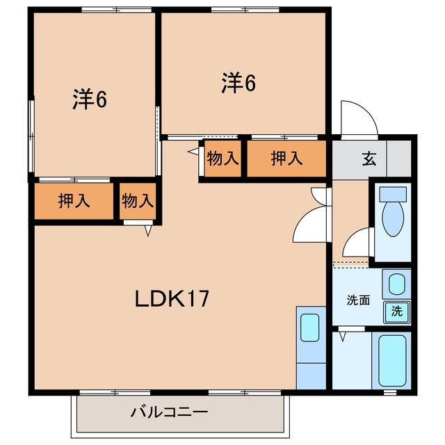 西尾駅 徒歩24分 2階の物件間取画像